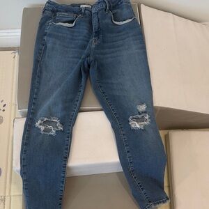 Good American Women’s Distressed Blue Denim Jeans size 12
